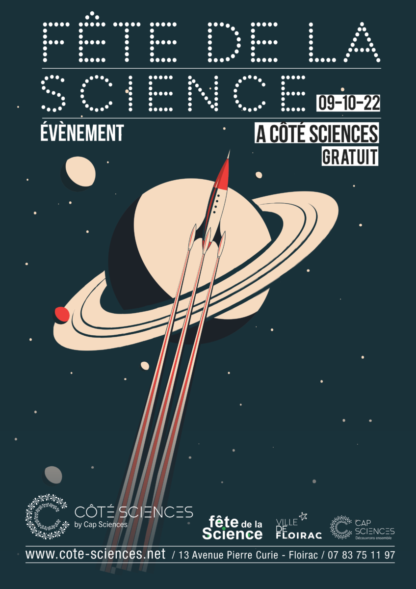 Affiche de La Fête de la Science à Côté sciences