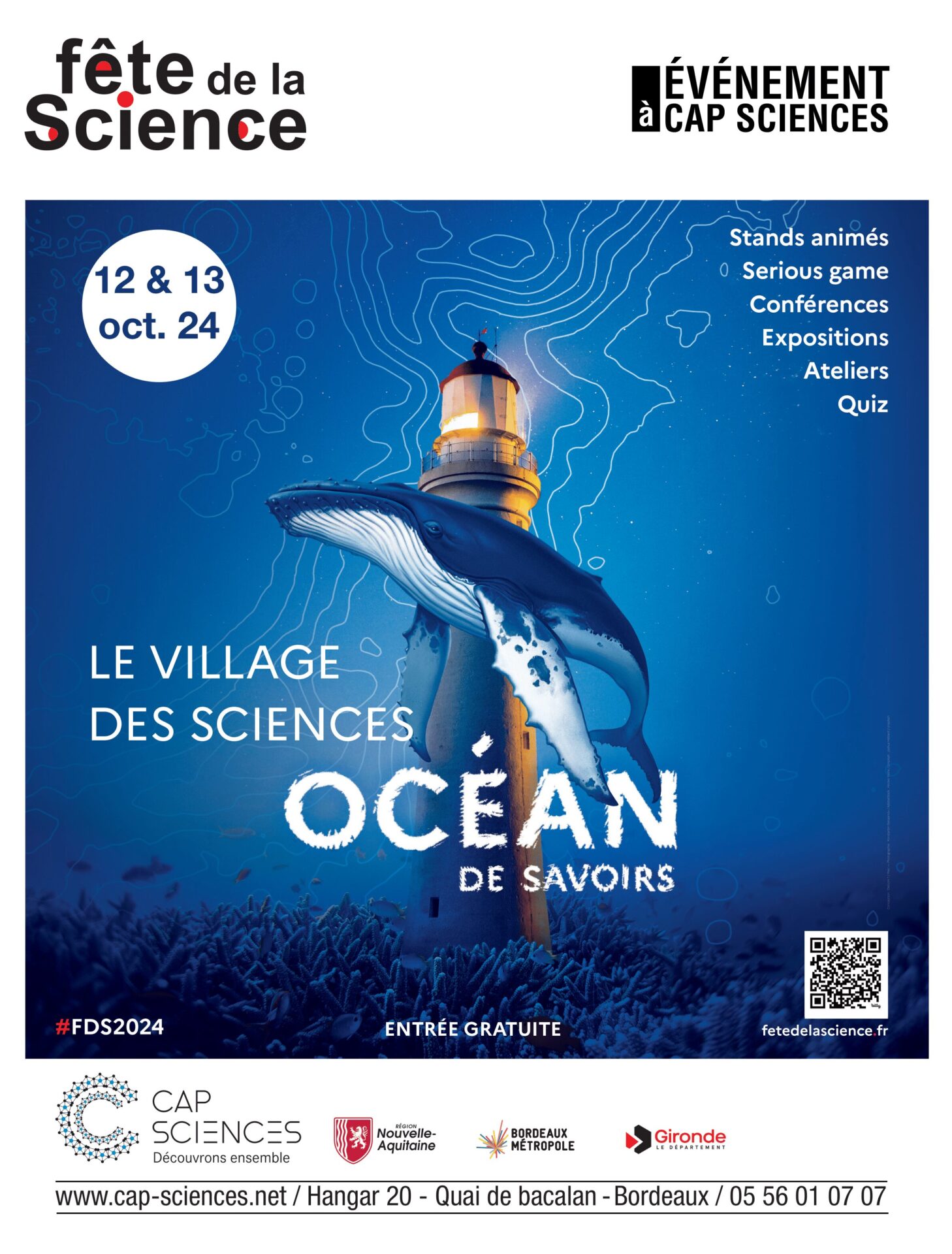 Affiche de Village des Sciences 2024 – Océan de savoirs