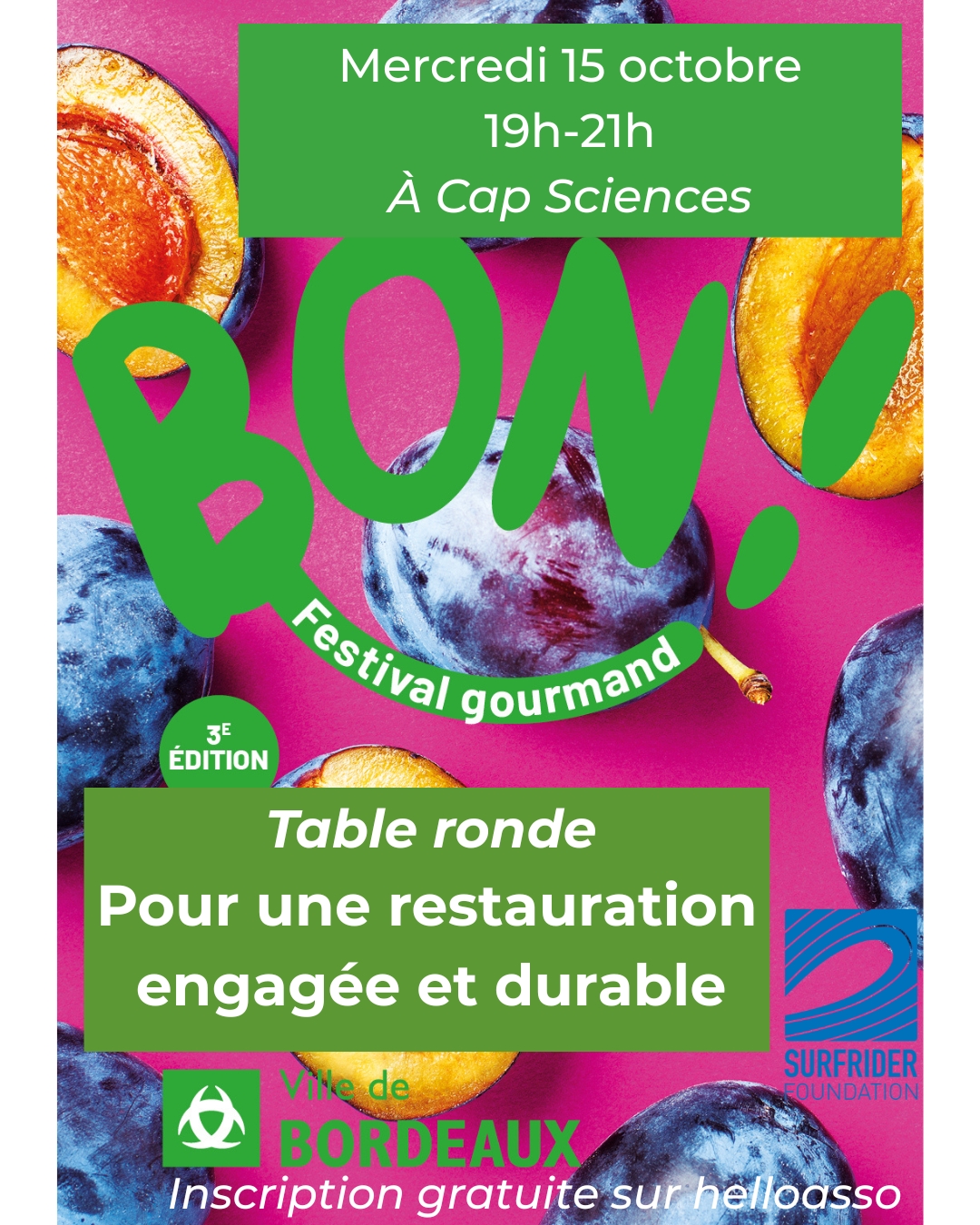 Affiche de Festival Bon ! Pour une restauration engagée et durable