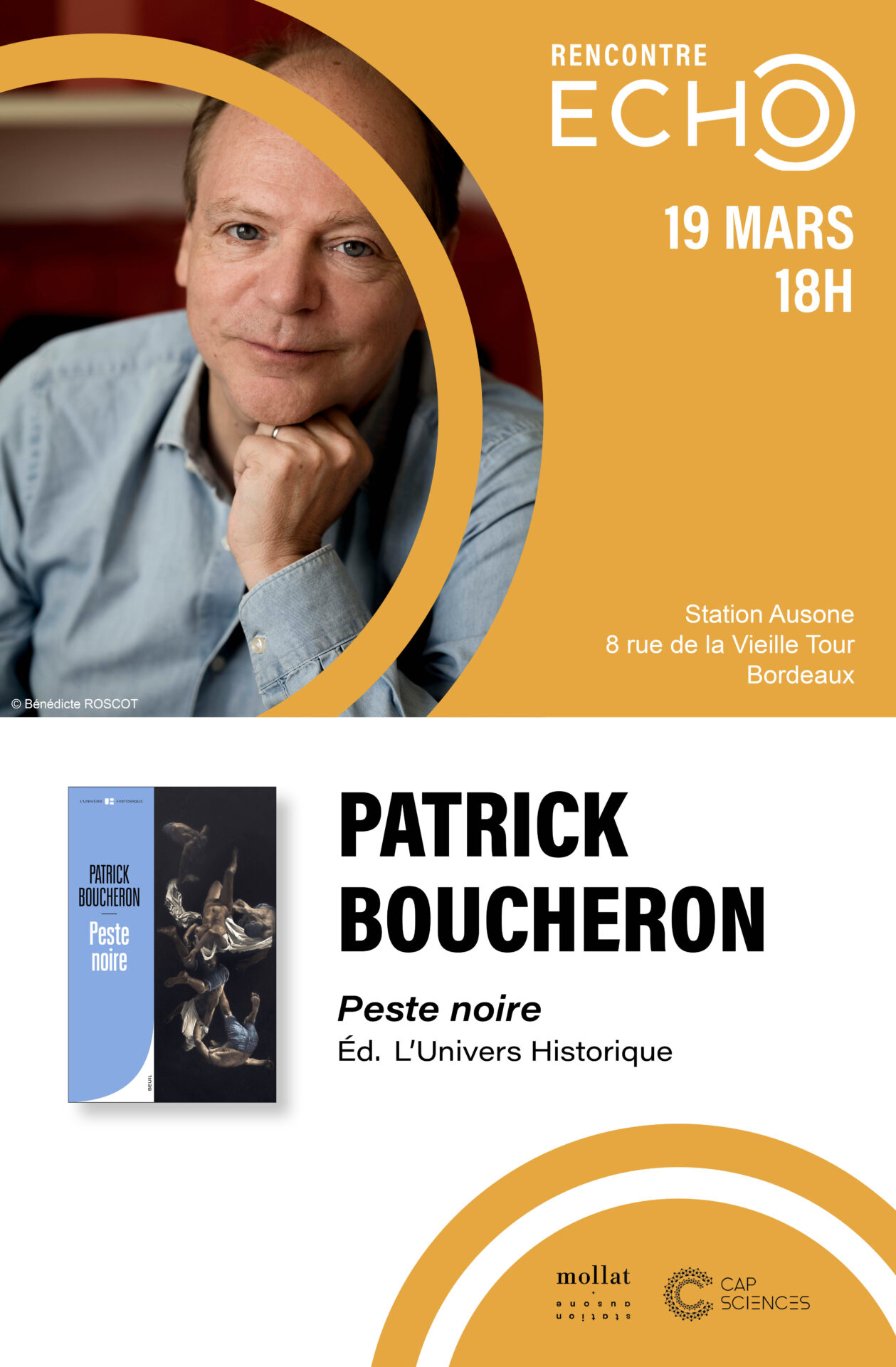Affiche de Rencontre ECHO – Patrick Boucheron