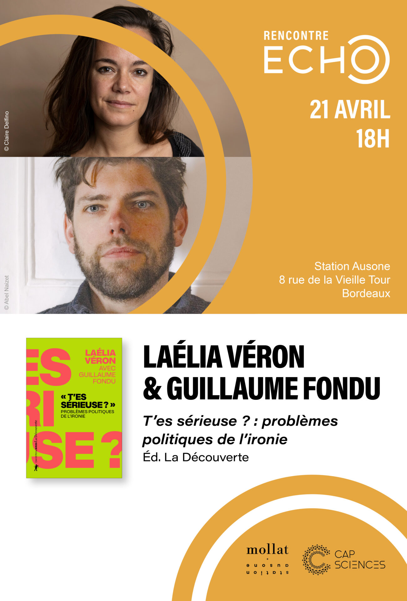 Affiche de Rencontre ECHO – Laélia Veron & Guillaume Fondu