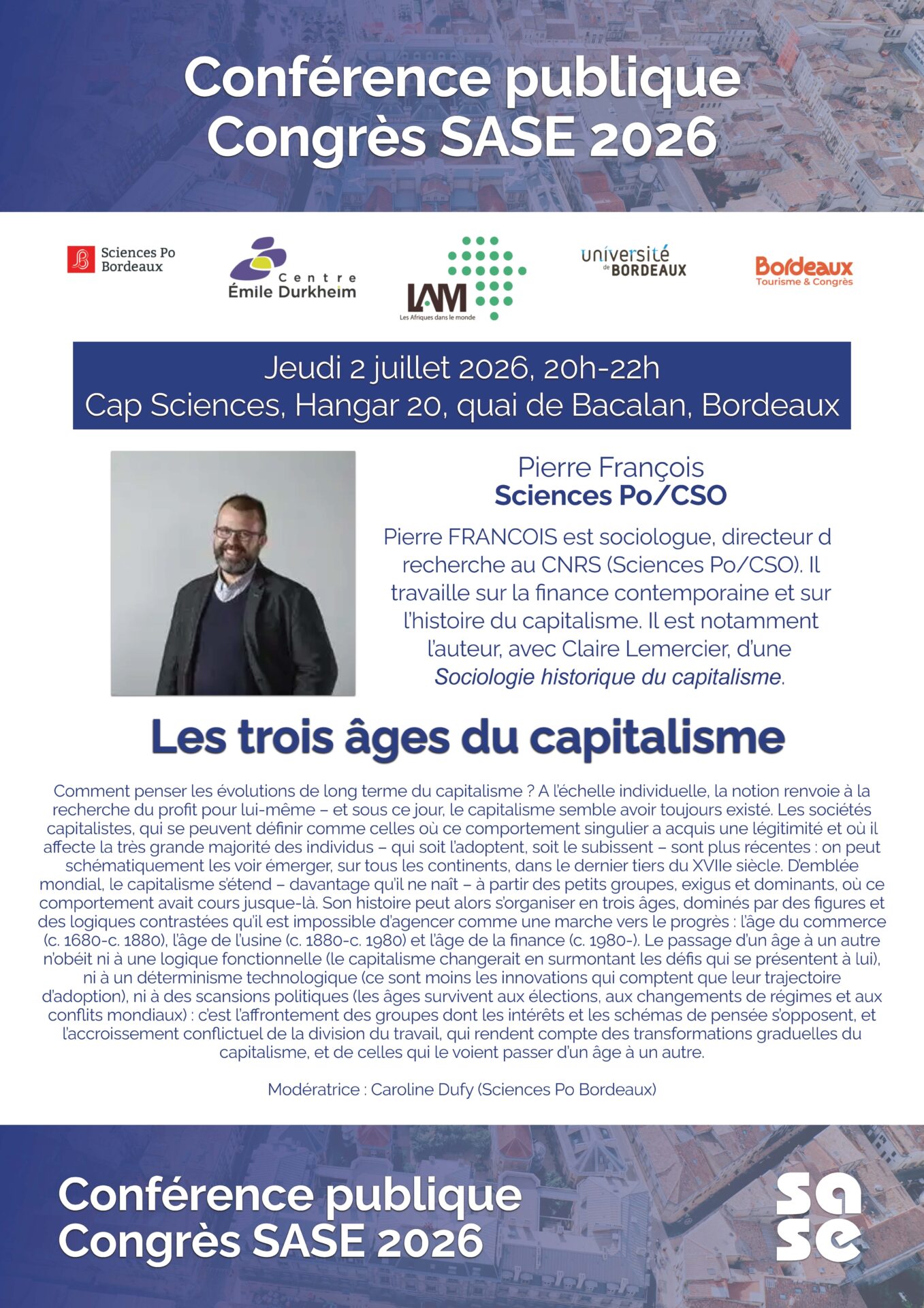 Affiche de Congrès SASE 2026