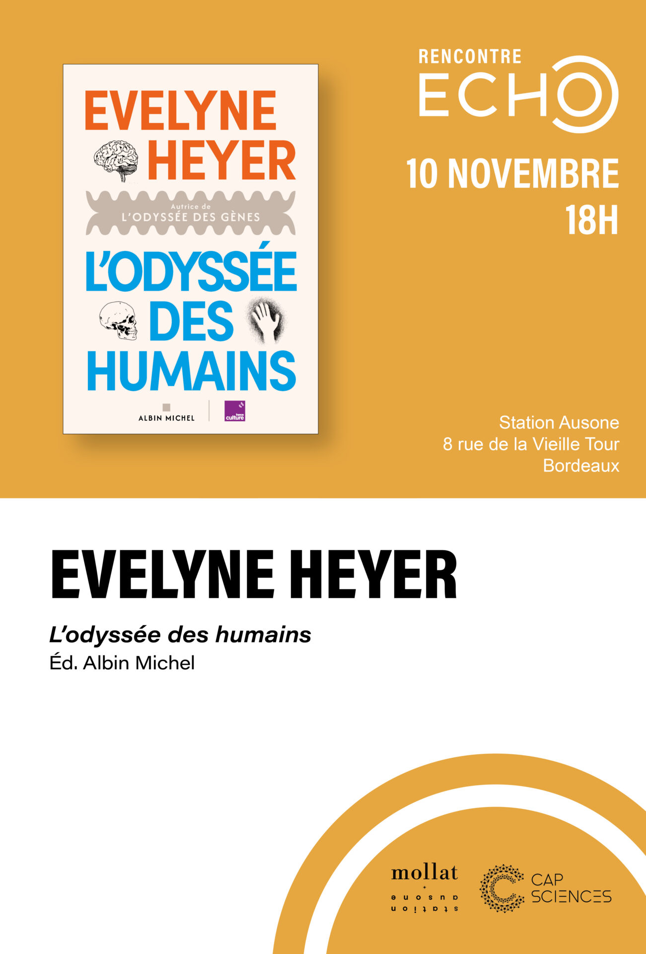 Affiche de Rencontre ECHO avec Evelyne Heyer