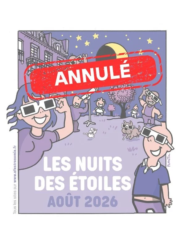La Nuit des Étoiles du vendredi 31 juillet est annulée ‼️

Compte tenu du contexte actuel en Gironde (feux de forêt, évacuations, qualité de l'air dégradée), un rassemblement sur l'espace public n'est pas envisageable ce vendredi.

Merci à toutes celles et ceux qui s'étaient mobilisés. Prenez soin de vous 🙏