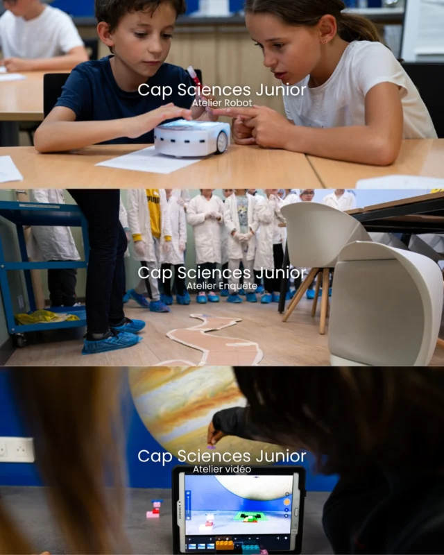Vous recherchez une activités à Bordeaux pour les enfants entre 8 et 12 ans ? 🔎

Les ateliers Cap Sciences Juniors vous attendent ! 2h à 2h30 d'atelier pour découvrir une thématique : chimie, astronomie, robotique, photo, vidéo... 🧪

Des ateliers immersifs et pratiques, animés nos médiateurs et médiatrices scientifiques 👩‍🔬

De quoi bien remplir les jorunées d'été 😎

Réservez dès maintenant vos billets en ligne 🎟️
📷 @gdphotosbordeaux