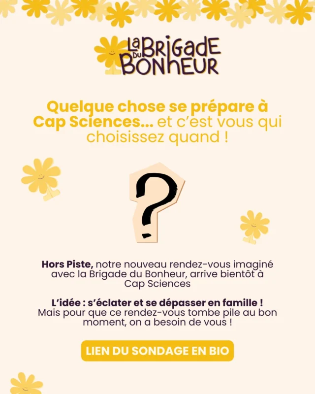 Et si vous nous avez aidiez à programmer notre prochain gros événement ? 👀

On vous attend en bio ! 🌻