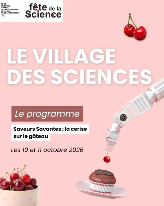 La programmation du Village des Sciences 2026 est ici 👀

🧠 On vous donne rdv tout au long du week-end pour un voyage culinaire autour de l'alimentation, du champ à l’assiette et ses interactions avec notre santé et celles des écosystèmes. 🤗

Au programme, retrouvez toute une palette de saveurs :
👉 Les stands animés
👉 Les ateliers
👉 Les mini-conférences
👉 Les expositions et balade
👉 Et même une vente de crêpes et autres gourmandises au Café des Sciences 

On vous attend nombreux et en famille pour ces rendez-vous incontournables et privilégiés du week-end 😉

➡ Certaines activités nécessitent une inscription, pensez à vous inscrire en arrivant !

Merci à nos partenaires @entomoshop , @ldcuisine , @surfrider_gironde , @lafresqueoceane , L'eau de Bordeaux Métropole, La Conserverie Mobile de Mérignac coMMer, @auringleta , Acclimat'action, @bordeauxinp , @frenchtechbdx,  @bdxsciencesagro , @cnrs , @fracmeca , @bordeauxneurocampus , C.A.P. Terre, @dealersdescience , @fourmidables33 , INTERVEB Nouvelle-Aquitaine, @centre_inrae_bordeaux , @inria_officiel , @inserm , @lassiette.asso , @lesinsatiables_asso , La Fourmilière Grand Parc , @lespetitsdebrouillards.na , Museum d'Histoire Naturelle , @nuti.fr , @ressources.restaurant , @same.meal , @trocfood , @universitedebordeaux , @waterfamily_